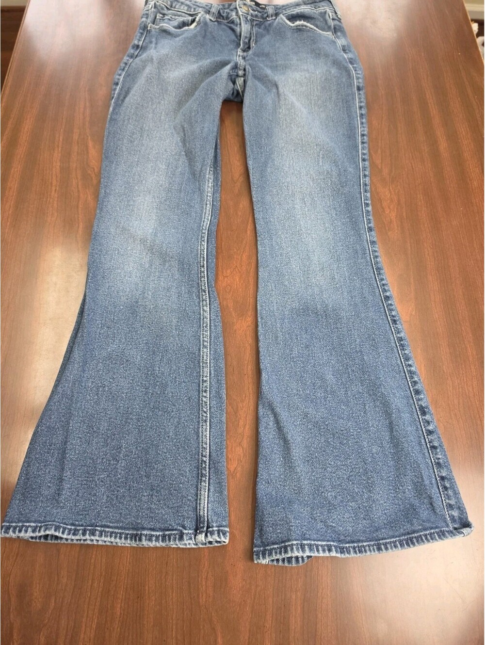Hollister Low Rise Flare Jeans Size 6R W28 Y2K Vintage Stretch Mall Grunge 2000s